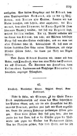 42. Amastrah. Bartinthal. Sturm Philios. Eregri. Konstantinopel.