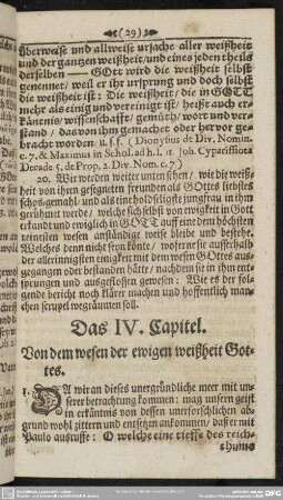 Das IV. Capitel. Von dem wesen der ewigen weißheit Gottes