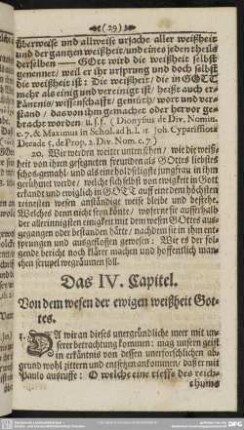 Das IV. Capitel. Von dem wesen der ewigen weißheit Gottes