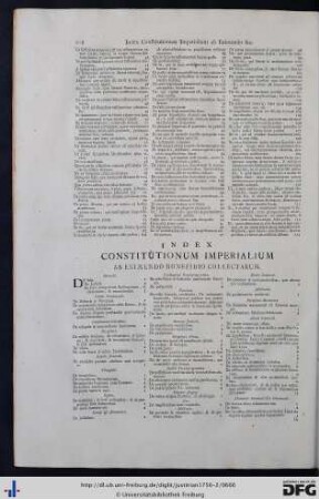 Index Constitutionum Imperialum Ab Enimundo Bonefrido Collectarum.