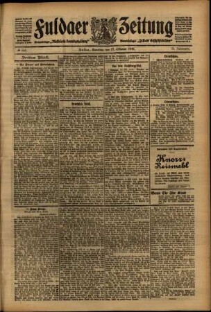 Dritte Ausgabe vom Samstag, den 17. Oktober 1908.