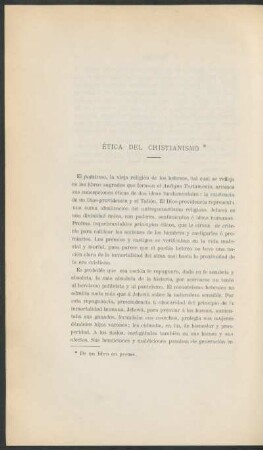 Ética del Cristianismo