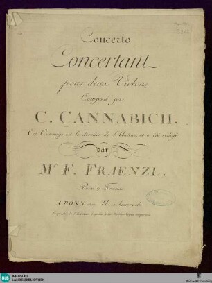 Concerto concertant pour deux Violons