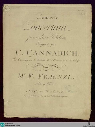 Concerto concertant pour deux Violons