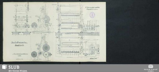 Zeichng. No. 13639a. Umroll- u. Schneidemaschine Modell U.S.A.
