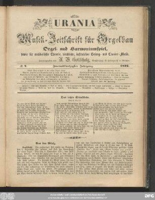 No. 7. Zweiundfünfzigster Jahrgang. 1895.
