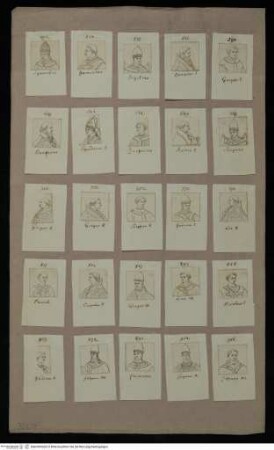 25 Papstporträts (Symmachus - Johann XII.)