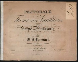 Pastorale et Thême avec Variations pour Harpe ou Pianoforte