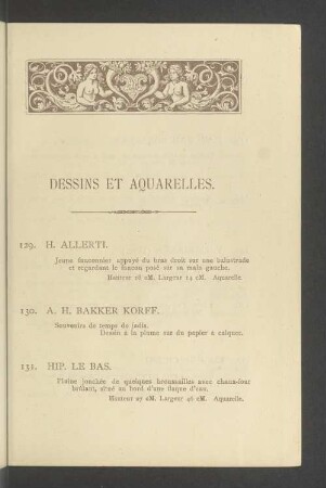 Dessins et aquarelles