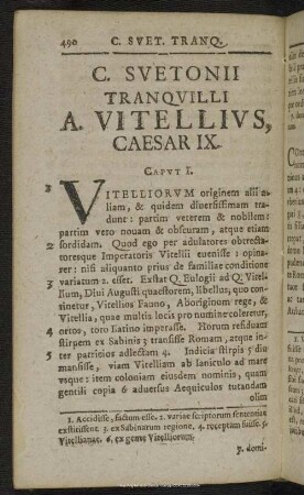 C. Suetonii Tranquilli A. Vitellius, Caesar IX.