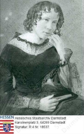 Vorländer, Luise geb. Freiin v. Wedekind (1826-1887) / Porträt, sitzend, Halbfigur, eventuell auch Luise Brunner darstellend
