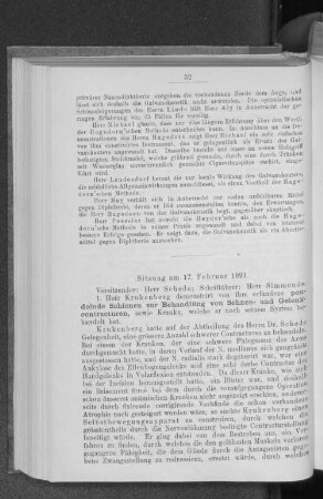 Sitzung am 17. Februar 1891.