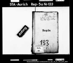 Taxation der Lantzius-Beningaschen Grundstücke in der Herrlichkeit Dornum