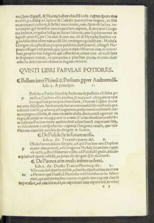 Quinti Libri Fabulae Potiores.
