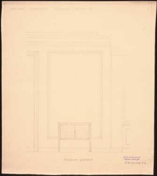 Haus Darré, Berlin-Dahlem Umbau: Herrenzimmer Radioschrank 1:10