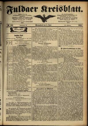 Zweite Ausgabe vom Samstag, den 04. Juni 1910.