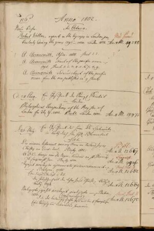 Ein Geschenk der Königl Societät in London. - Ein Geschenck des Herrn Dr. Lieberkühn in Barby durch Hhrn HofR. Blumenbach erhalten.