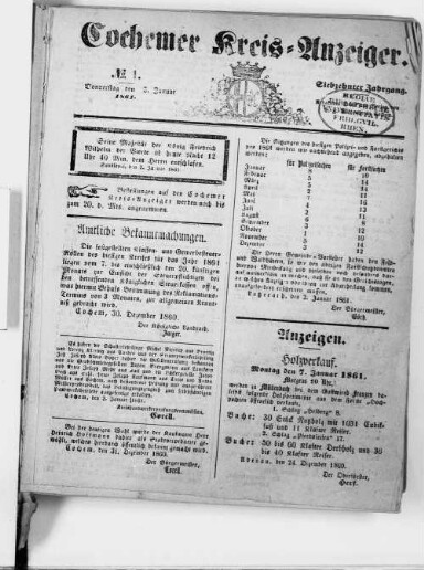 Titelseite einer Zeitung
