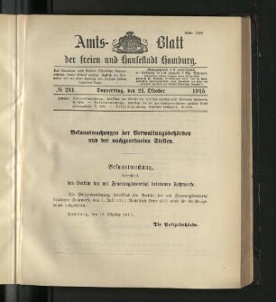 No. 231, 21. Oktober 1915
