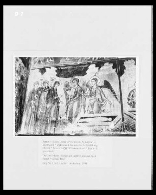 Zyklus mit Szenen der Auferstehung Christi — Die drei Marien treffen am leeren Grab auf zwei Engel