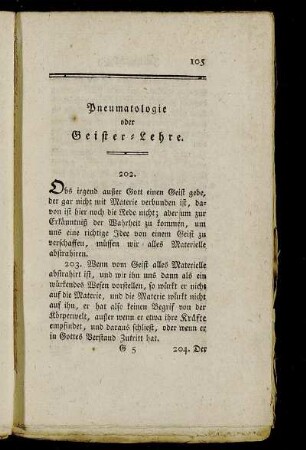 Pneumatologie oder Geister-Lehre.