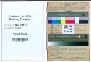 Entnazifizierung Hans Kreinz , geb. 05.09.1891 (Facharzt)