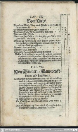 Cap. VII. Vom Viehe