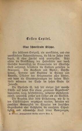 Zwanzigtausend Meilen unter'm Meer, 1
