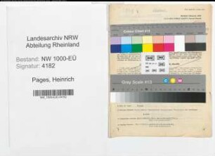 Entnazifizierung Heinrich Pages, geb. 15.04.1898 (Lehrer)