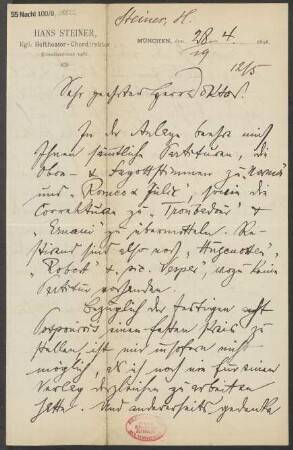 Brief an B. Schott's Söhne : 28.04.1898