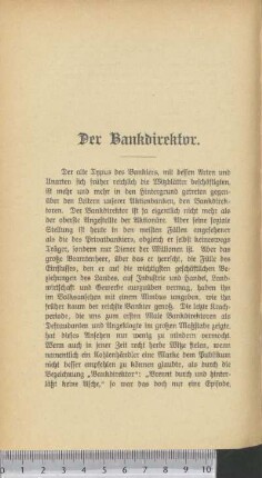 Der Bankdirektor