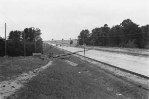 Straßenbau : Blick auf Straßenbauarbeiten bei Thekla