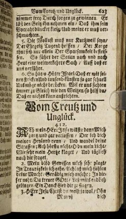 Vom Creutz und Unglück.