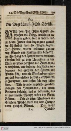 64. Die Begräbniß Jesu Christi