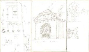 Lange, Ludwig; Lange - Archiv: V.2 Gotik vorw. Deutschland (Profanbauten) - Perspektive, Details