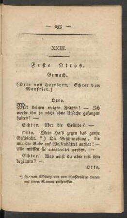 XXIII. Feste Ottos. Gemach