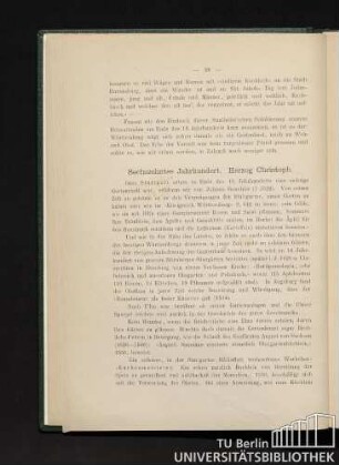 Sechszehntes Jahrhundert. Herzog Christoph.