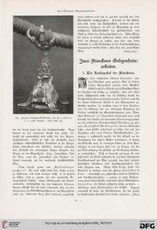 Zwei Münchener Gelegenheitsarbeiten, [1]: der Kaiserpokal der Münchener