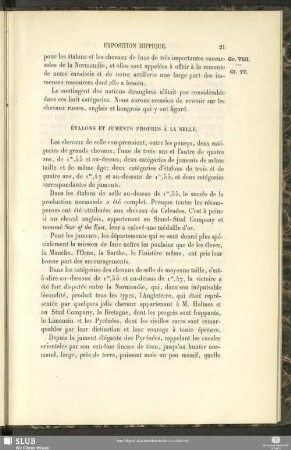 Étalons Et Juments Propres À La Selle