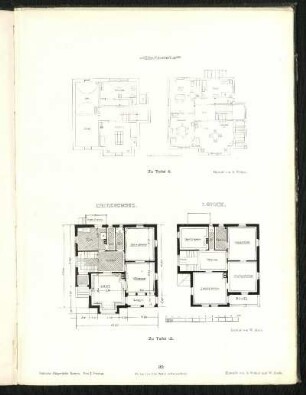 Entwurf zu einer Villa / Zu Tafel 8. / Entwurf von A. Wönner. / Zu Tafel 12. / Entwurf von W. Abele.