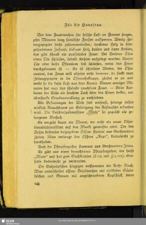 Für die Hausfrau