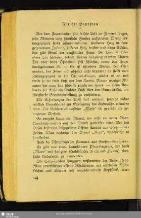 Für die Hausfrau