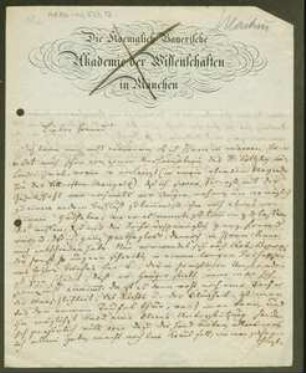 Brief von Carl Friedrich Philipp von Martius an August Emanuel Fürnrohr