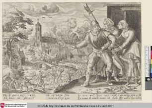[Surprise attack on a village; Überfall eines Dorfes]