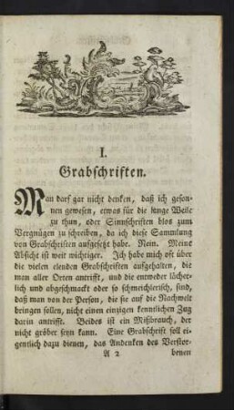 I. Grabschriften