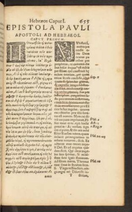 Epistola Pauli Apostoli Ad Hebraeos.