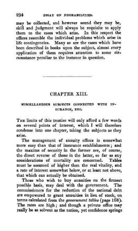CHAPTER XIII. MISCELLANEOUS SUBJECTS CONNECTED WITH INSURANCE, ETC.