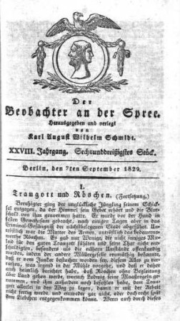 36. Stueck, 7. September 1829