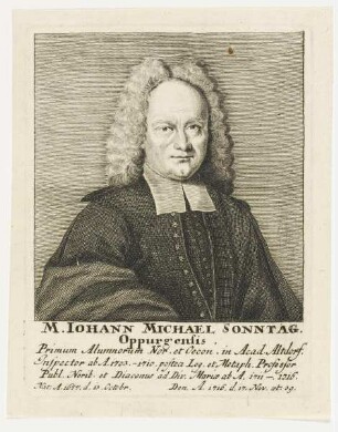 Bildnis des Iohann Michael Sonntag