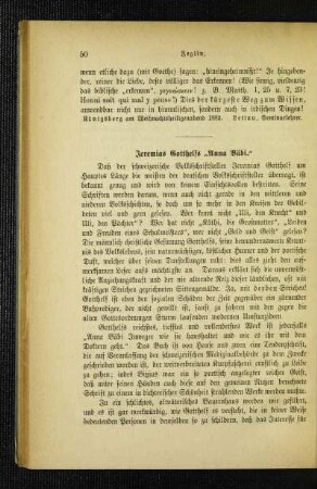Jeremias Gotthelfs "Anna Bäbi"